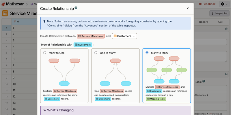 Mathesar screenshot