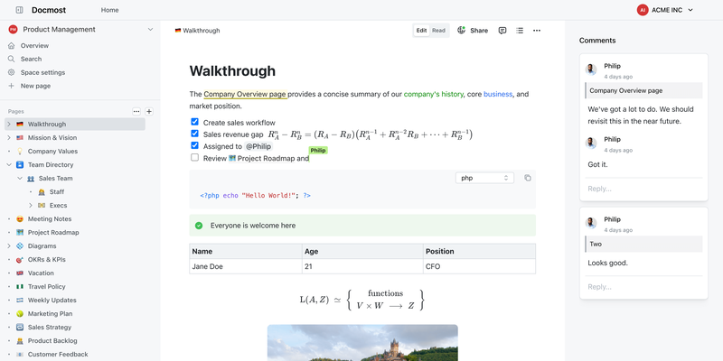 Docmost screenshot