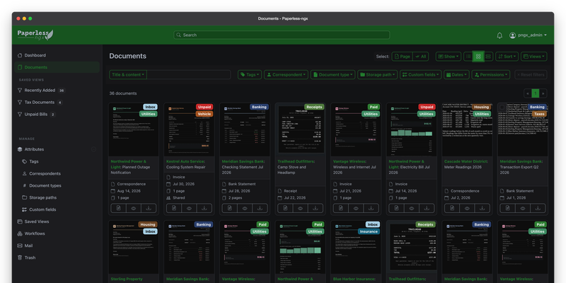 Paperless-ngx screenshot