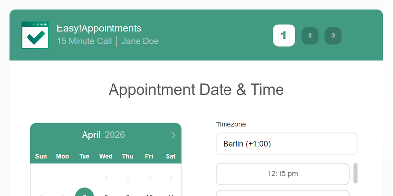 Easy!Appointments screenshot