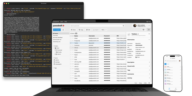 Passbolt screenshot