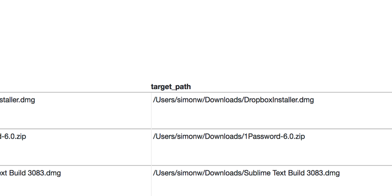Datasette screenshot