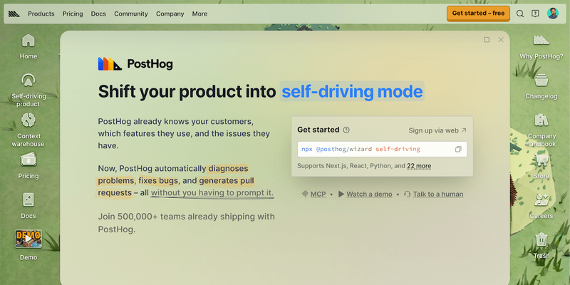 Posthog screenshot