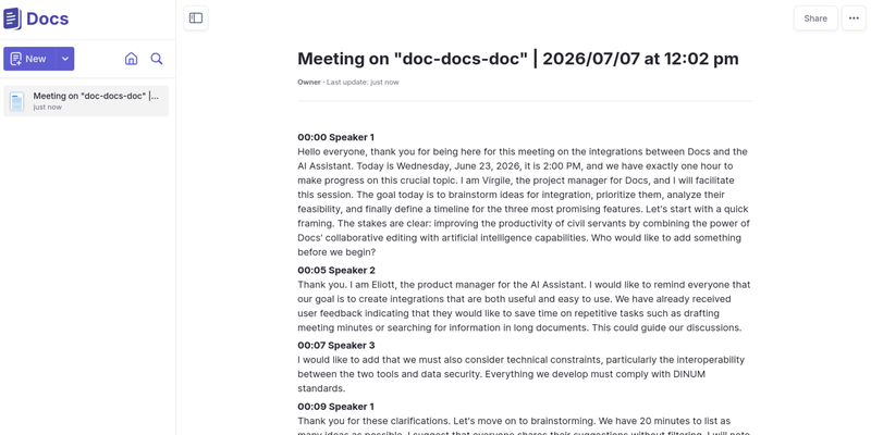 La Suite Docs screenshot
